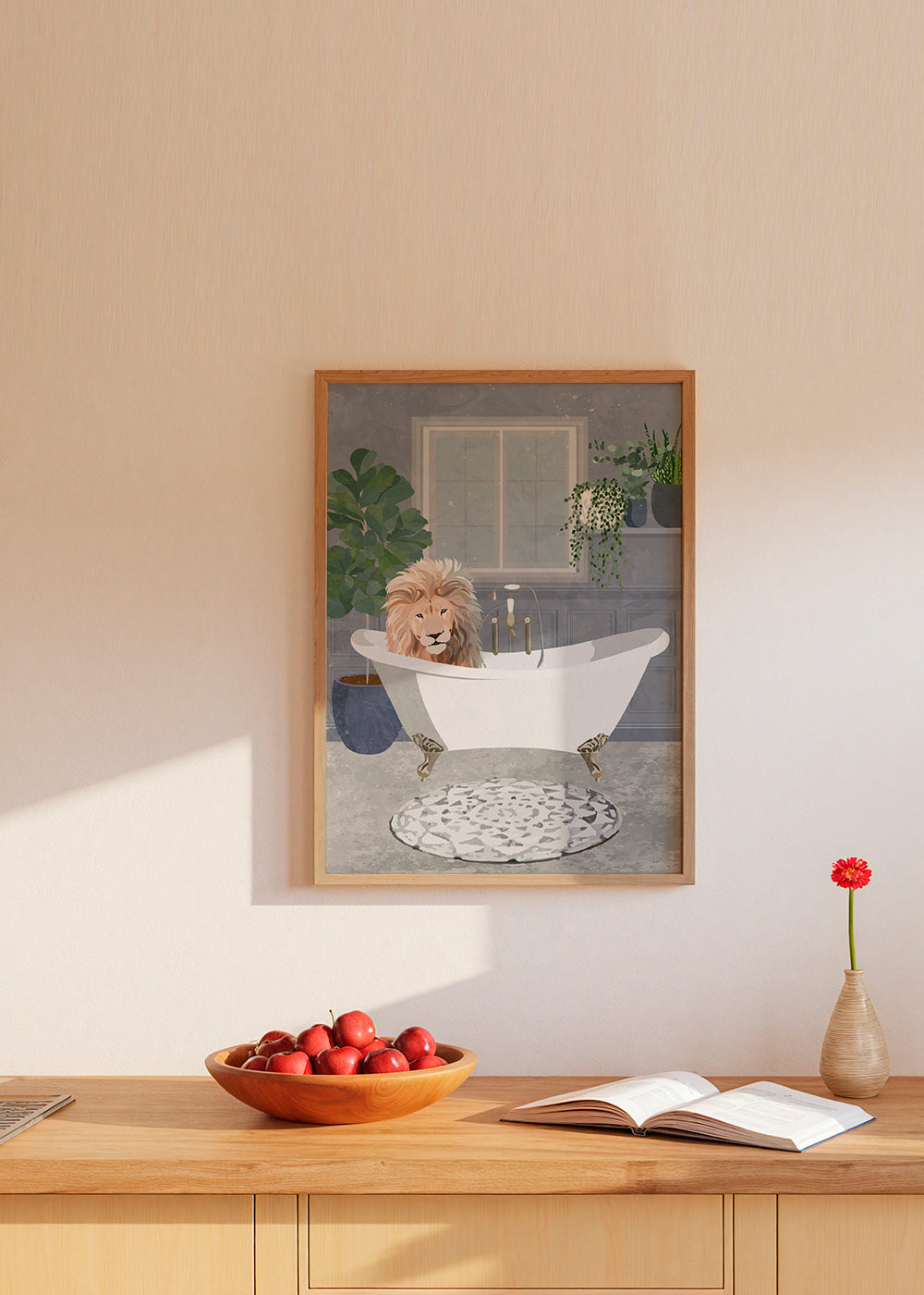 Lisslune | Lion takes a bath