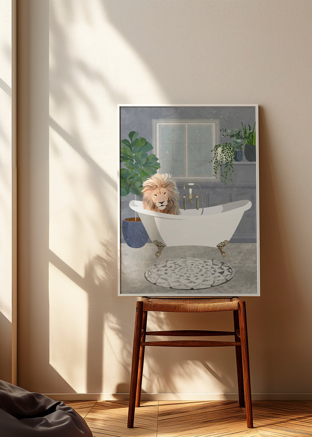 Lisslune | Lion takes a bath