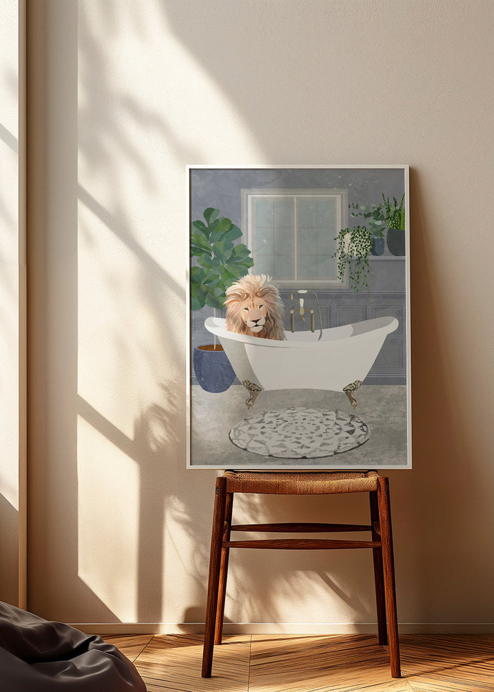 Lisslune | Lion takes a bath