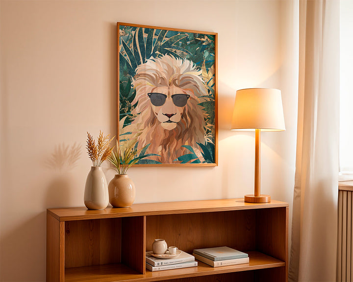 Lisslune | Lion in the golden and green jungle