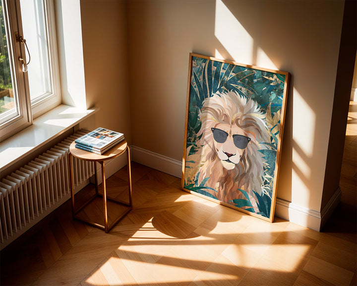 Lisslune | Lion in the golden and green jungle