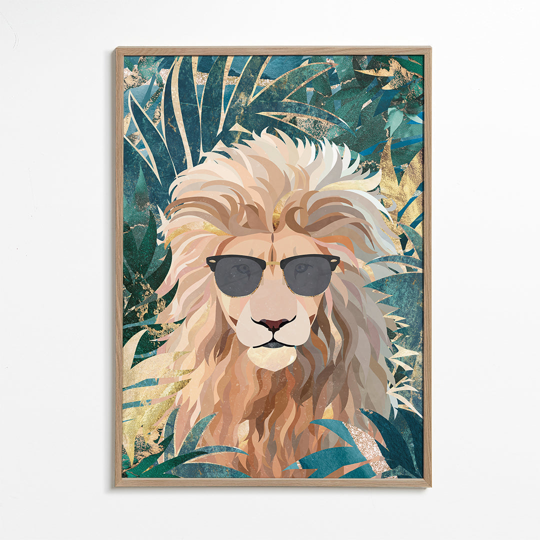 Lisslune | Lion in the golden and green jungle