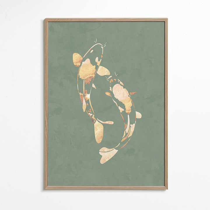 Lisslune | Gold Koi fish sage green 1