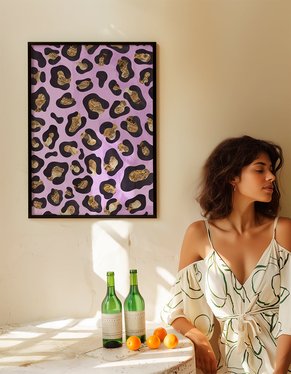 Lisslune | Gold Pink Leopard Pattern