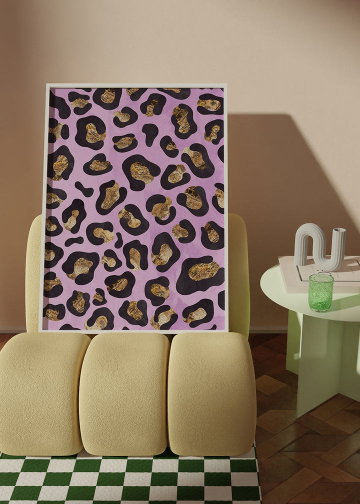 Lisslune | Gold Pink Leopard Pattern