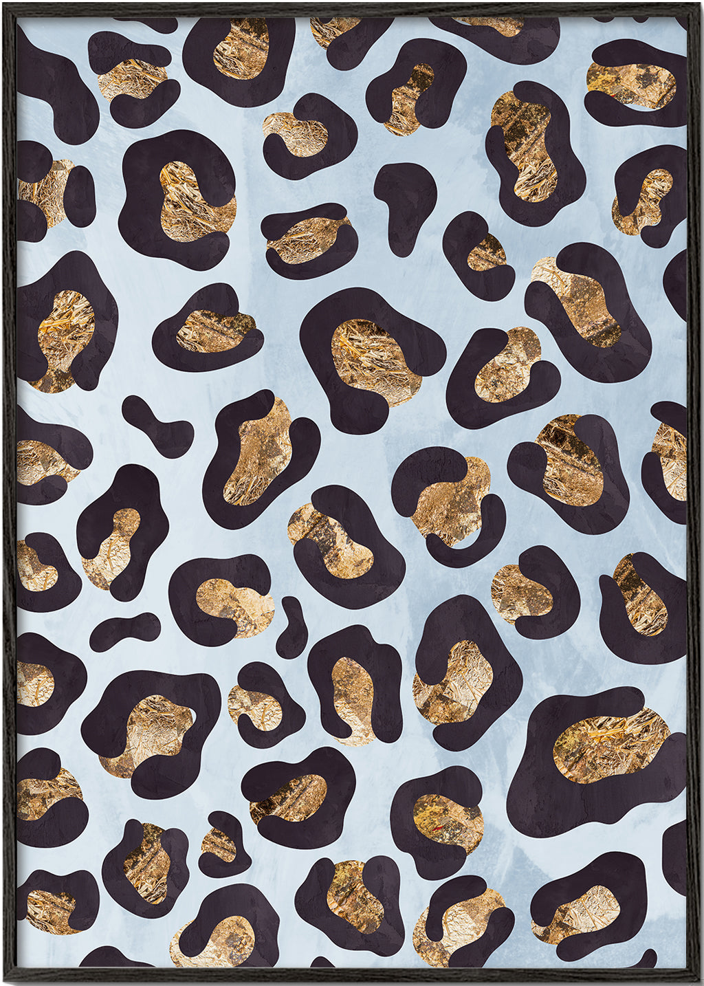 Lisslune | Gold blue leopard pattern