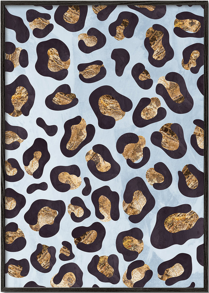 Lisslune | Gold blue leopard pattern