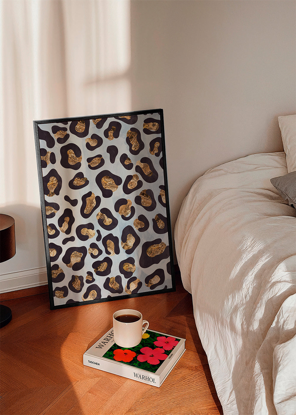 Lisslune | Gold blue leopard pattern