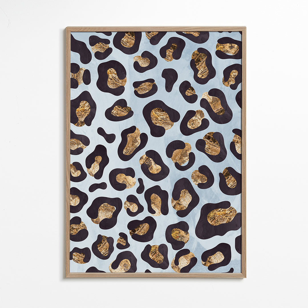 Lisslune | Gold blue leopard pattern
