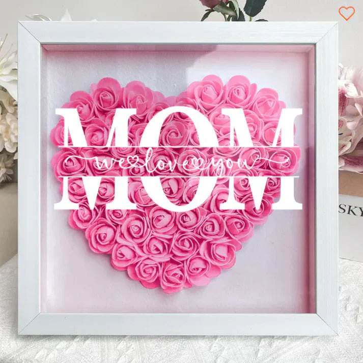 Lisslune | Personal Flower Heart with Name – Unique Gift for Mother's Day