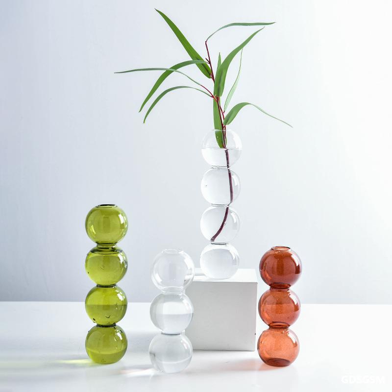 Rynx Retro Glass Spherical Colorful Vase