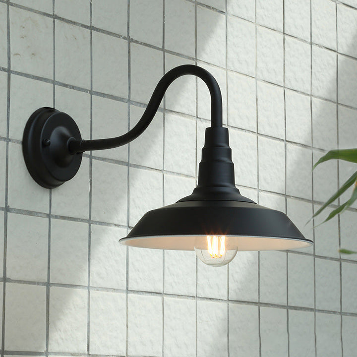 Lisslune | Noctura Classic Wall Lamp | Vintage Design | Iron Frame with Round Glass Shade | 1-Light Dining Room Lighting