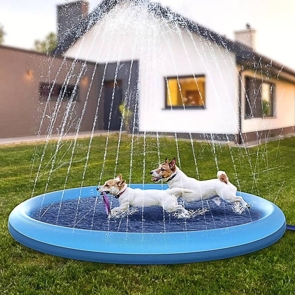 Lisslune | PawSplash Dog Bath – Inflatable Water Mat with Sprayers for Pets