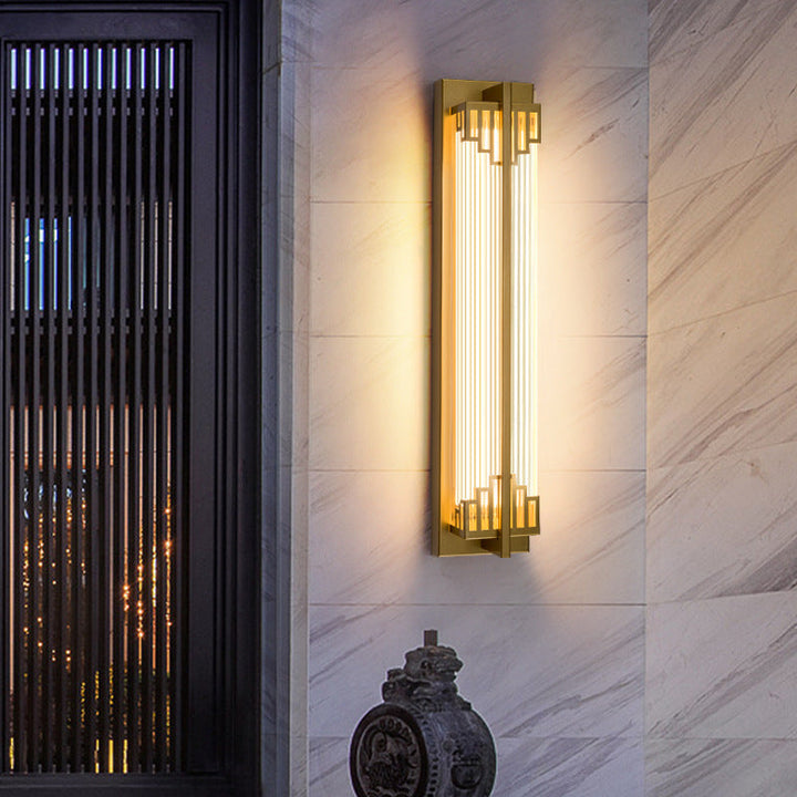 Lisslune | LumaRay Waterproof LED Wall Light | Stainless Steel Glass | Rectangular | Outdoor Lighting Terrace