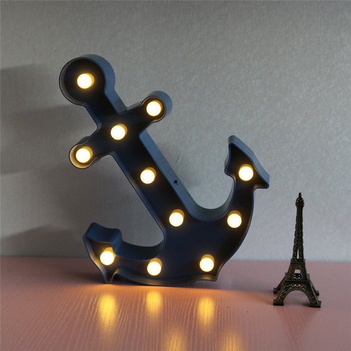 Lisslune | Scandinavian modern Boat Anchor ABS Battery LED Wall Sconce Lamp