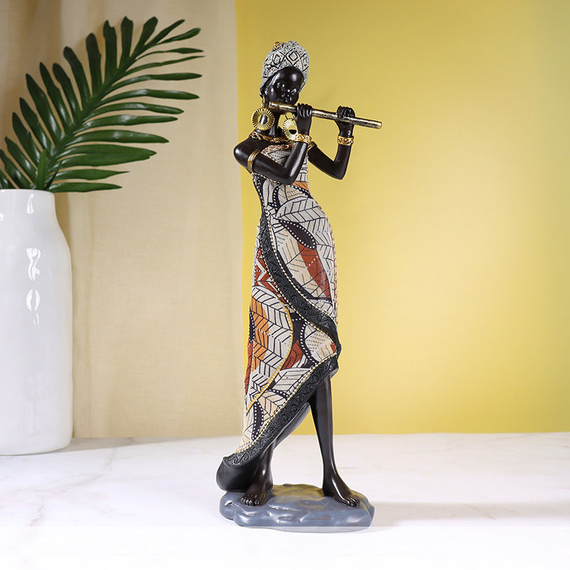 Lisslune | African Female Musician Sculpture