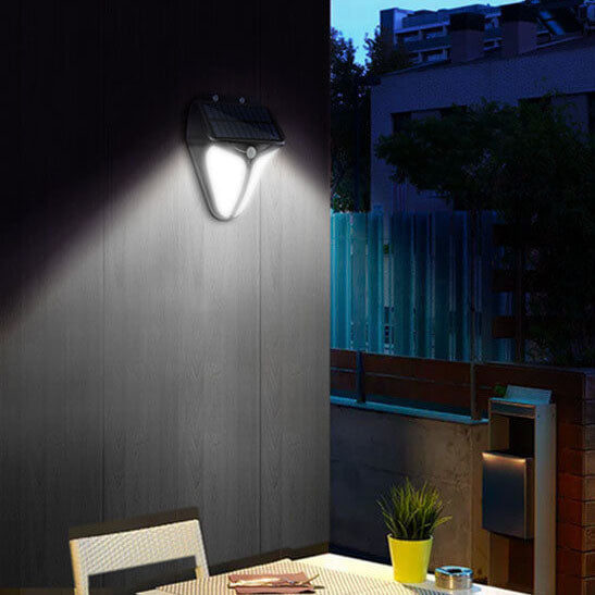 Lisslune | Solar Intelligent Triangle Outdoor Waterproof Body Sensor Patio LED Wall Light