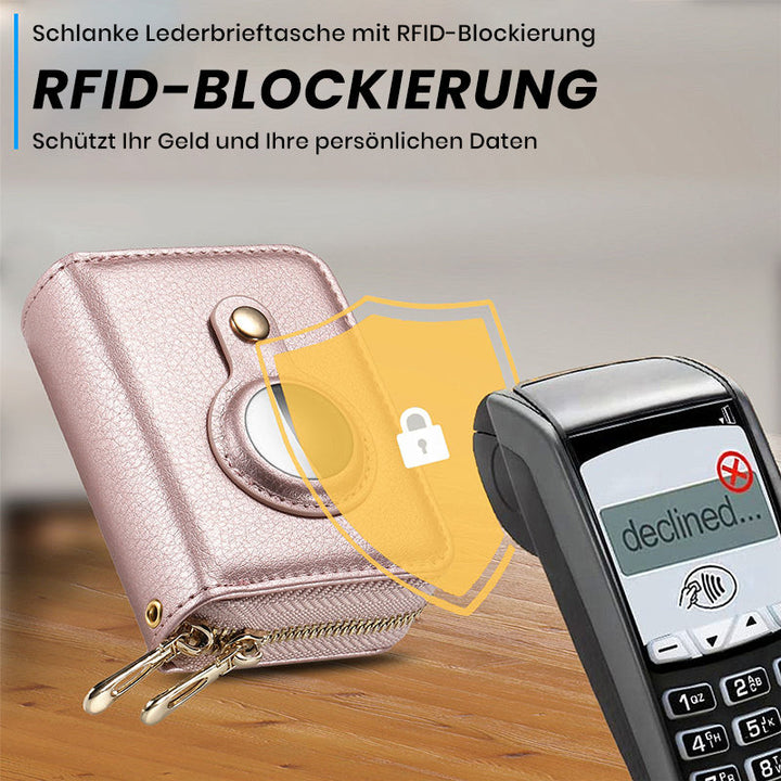 Lisslune | Intelligent AirTag-Zip RFID Leather Wallet