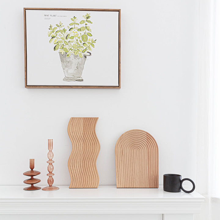 Rynx Decorative Wave Arch Wooden Tray