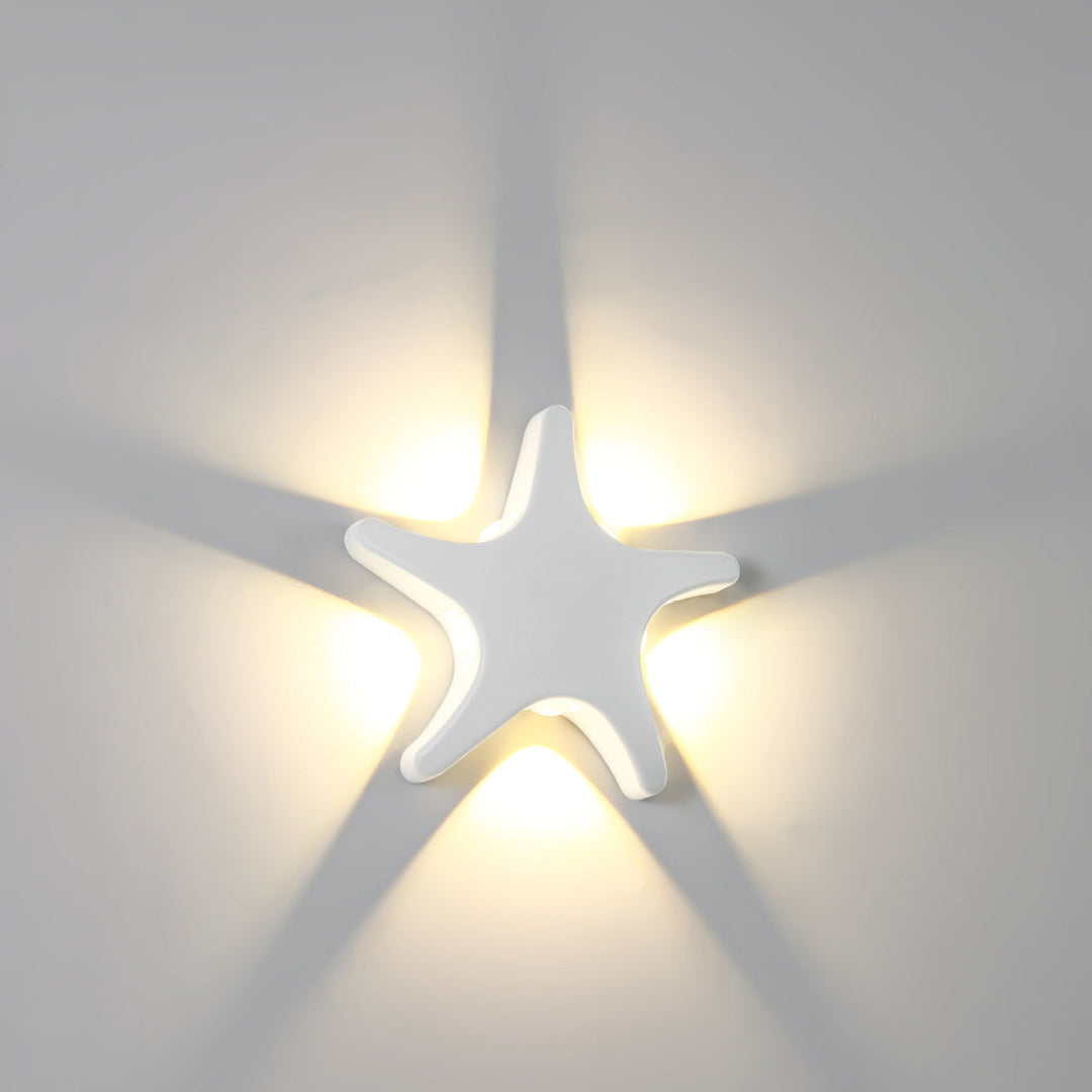 Lisslune | Contemporary Simplicity Aluminum Starfish Design LED Waterproof Wall Lantern Lamp for Outdoor Terrace