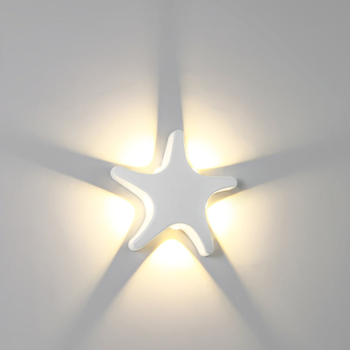 Lisslune | Contemporary Simplicity Aluminum Starfish Design LED Waterproof Wall Lantern Lamp for Outdoor Terrace