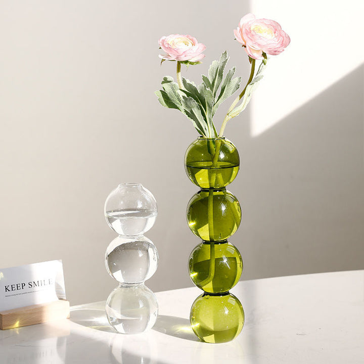 Rynx Retro Glass Spherical Colorful Vase