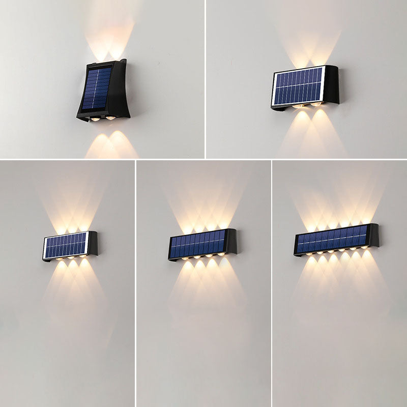 Lisslune | Modern Simplicity Solar Waterproof Rectangular ABS PMMA LED Wall Light Lamp For Outdoor Patio