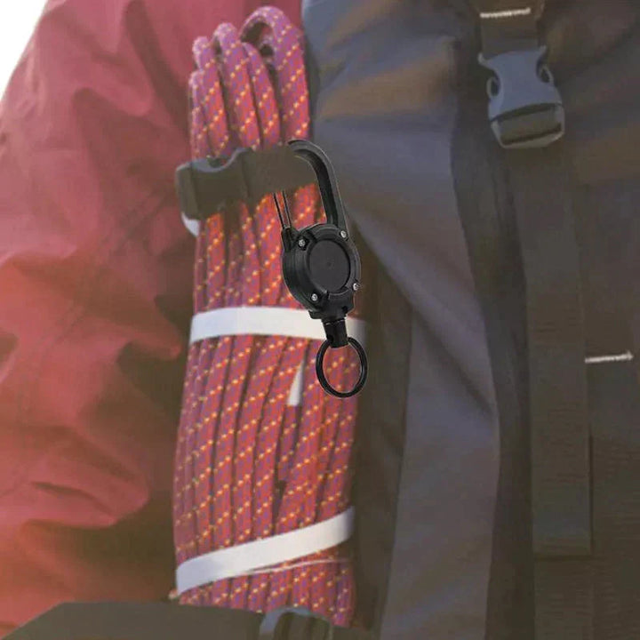 Lisslune | Automatically retractable keychain made of wire rope for outdoor use