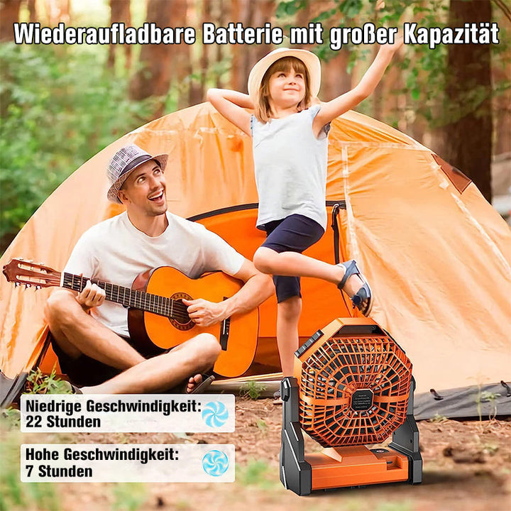 Lisslune | Portable fan for outdoor use with LED light