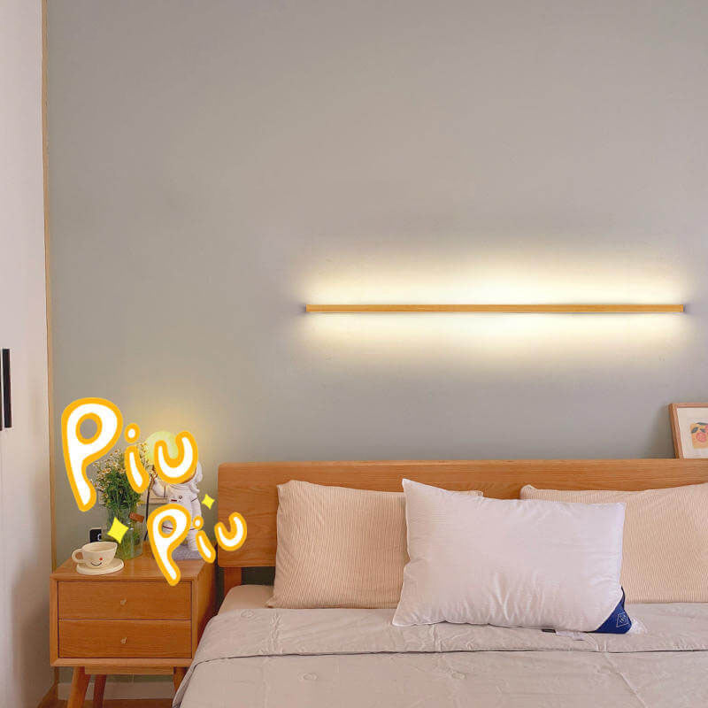 Lisslune | ZenBeam Japanese LED Wall Light | Solid Wood Design | Modern Accent Lighting