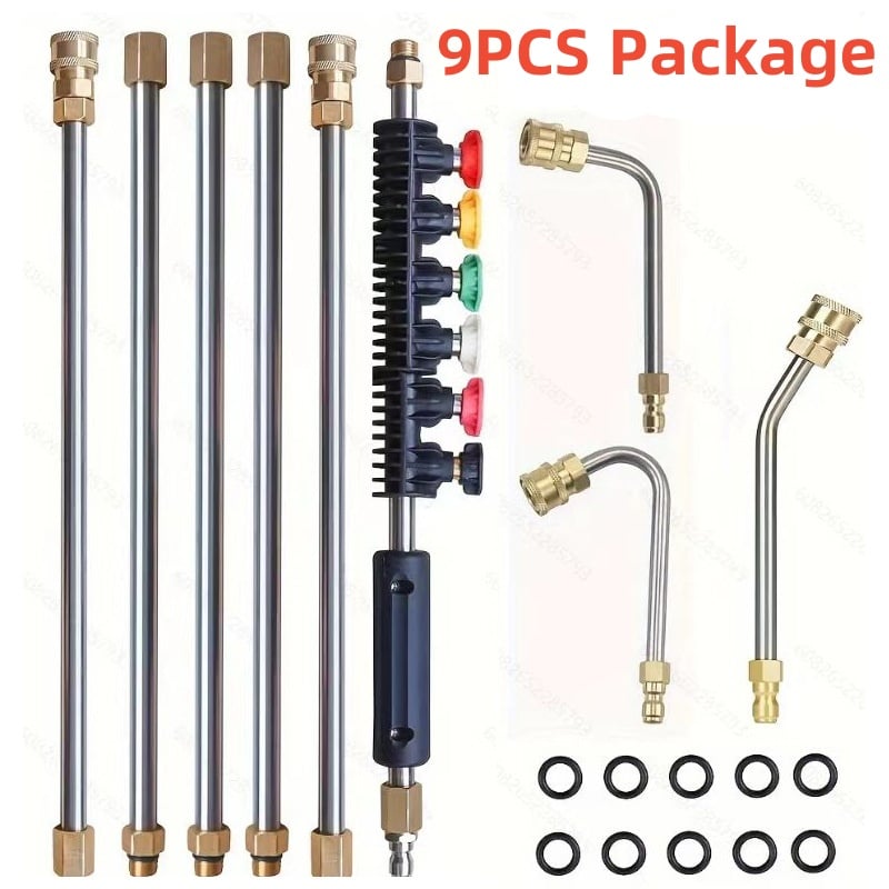 Lisslune | 4000 PSI Telescoping High Pressure Washer Wand Set for Gutter & Roof Drainage & Walls Cleaning