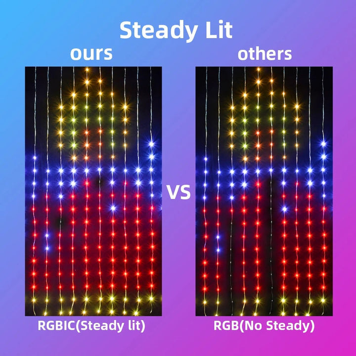 Lisslune | Color Waves LED Curtain Sync Lights