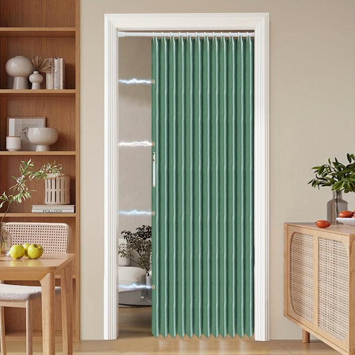 Lisslune | Colorful Magnetic Folding Door Curtain – Easy Setup, Space-Saving Divider for Home and Business – Vibrant Artistic Design, Machine Washable Polyester