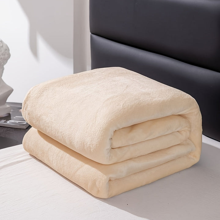 Lisslune | Soft and warm gray flannel blanket for all seasons