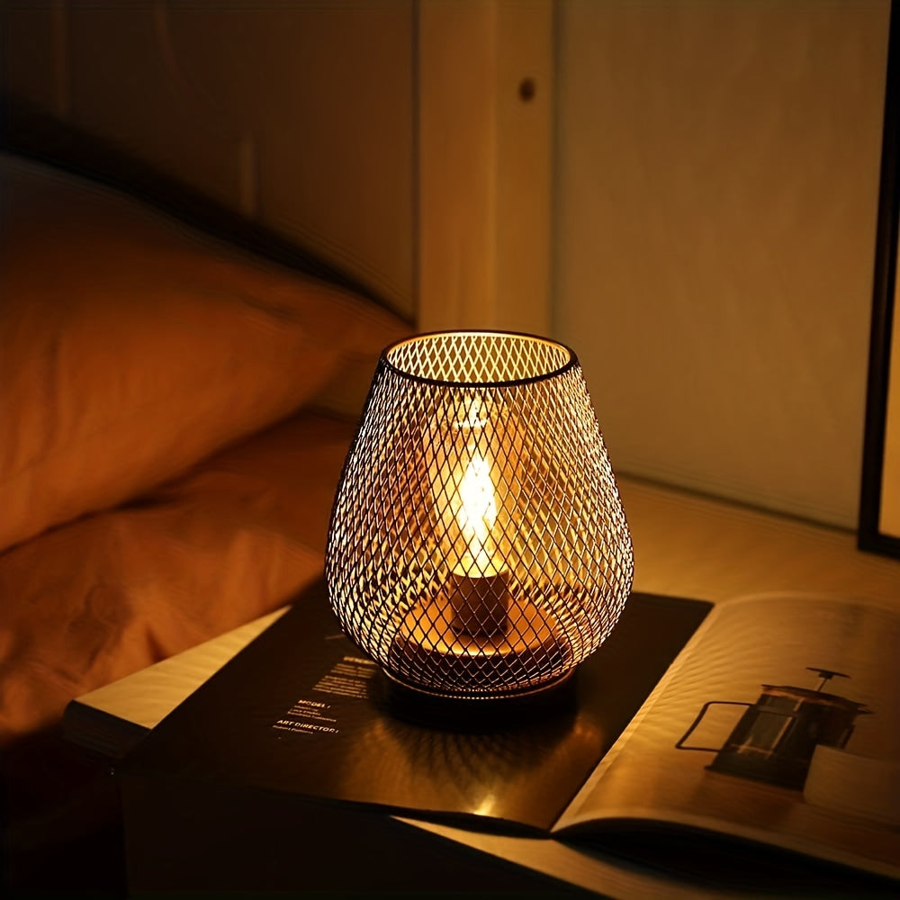 Lisslune | RusticMesh Table Lamp Set – Industrial Style and Atmospheric Lighting