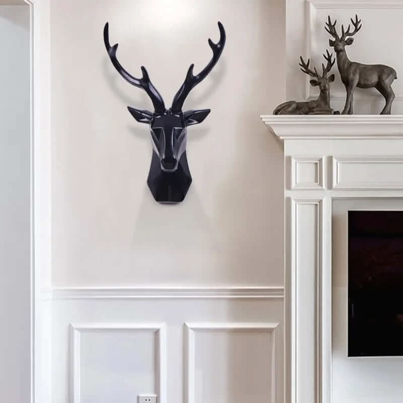 Lisslune | 3D Geometric Deer Head Wall Decor Modern Resin