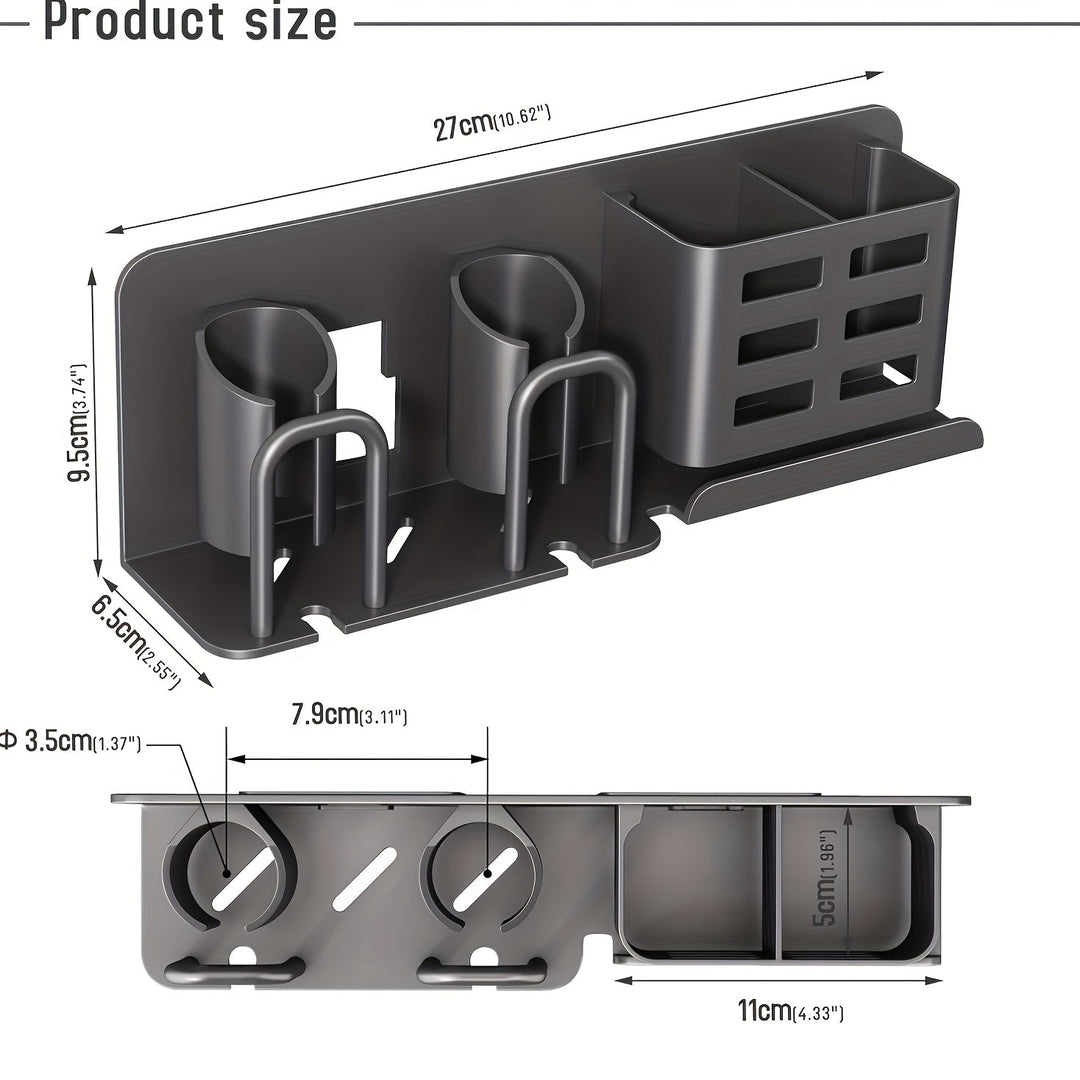 Lisslune | BristleHub Wall-Mounted Electric Toothbrush Holder – Aluminium Bathroom Organiser with Drainage Holes