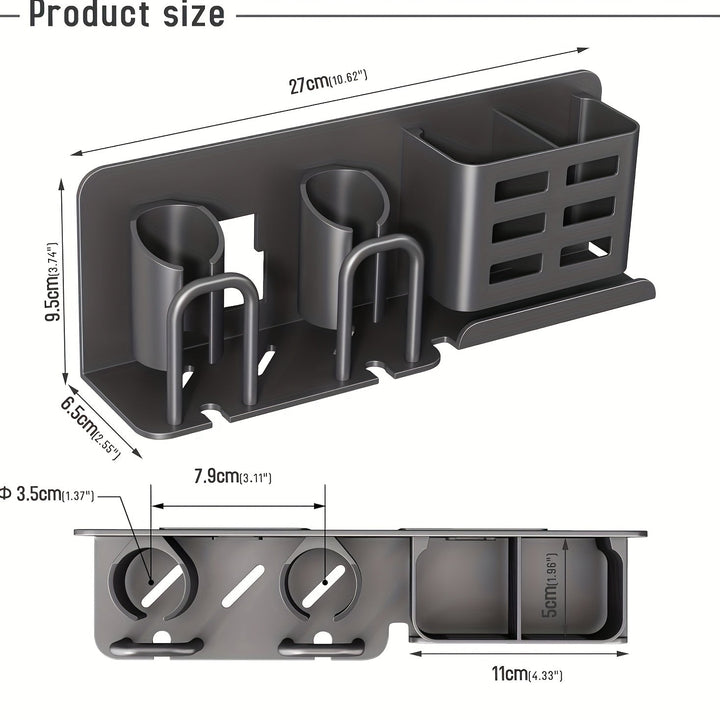 Lisslune | BristleHub Wall-Mounted Electric Toothbrush Holder – Aluminium Bathroom Organiser with Drainage Holes