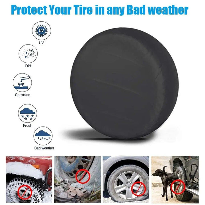 Lisslune | Weatherproof 210D Oxford Cloth Car Tire Cover - UV Protection, Dustproof Wheel Protection