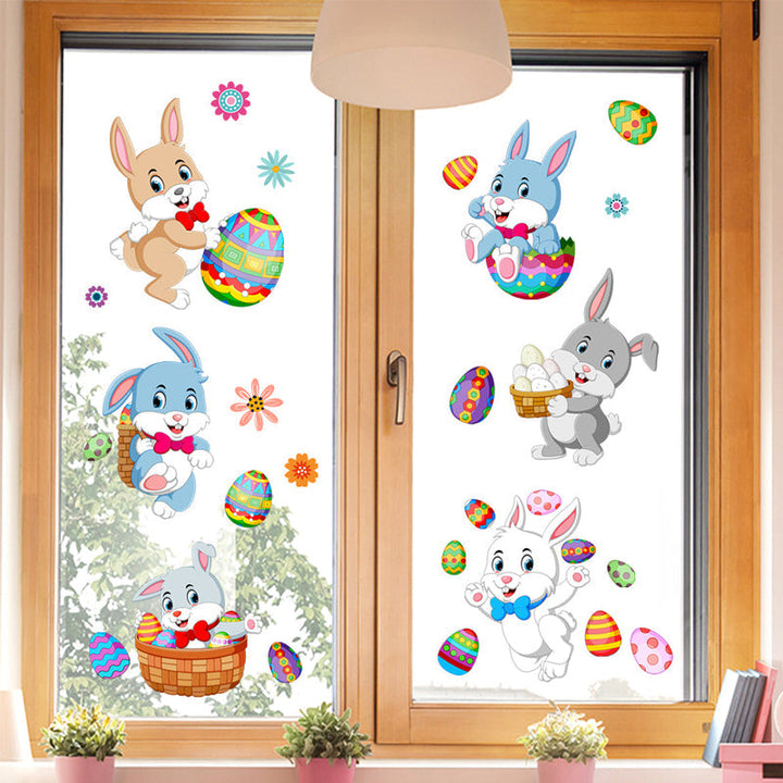 Lisslune | Easter Bunny Egg Wall Stickers, 2 Sheets