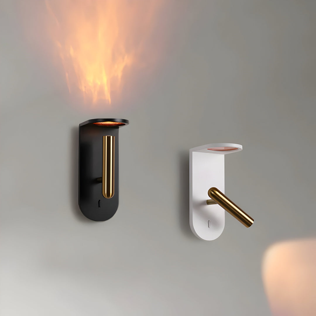 Lisslune | NordiFlame – Adjustable Nordic LED wall light with flame effect