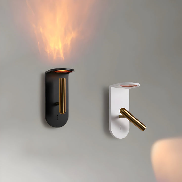 Lisslune | NordiFlame – Adjustable Nordic LED wall light with flame effect