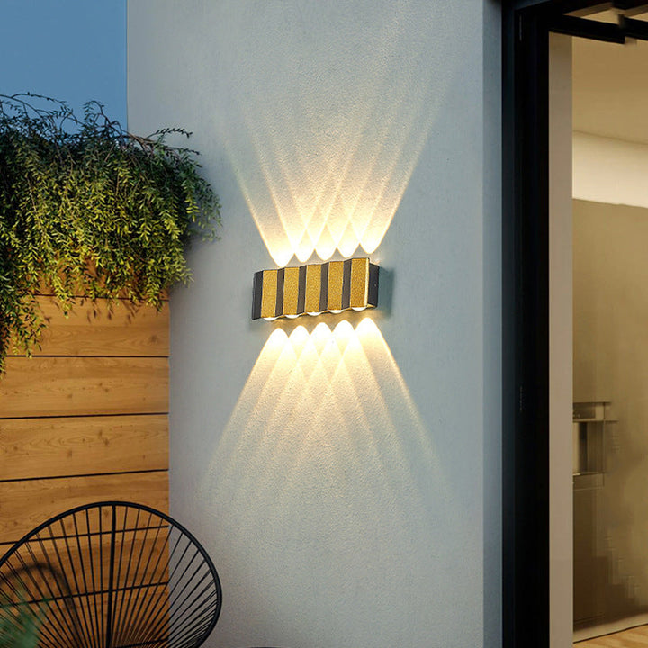 Lisslune | Modern Light Luxury Golden Aluminium Outdoor Waterproof Terrace LED Wall Light Lamp