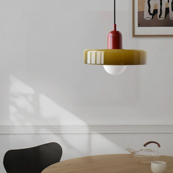 Lisslune | Bauhaus Colored Glass Pendant Light