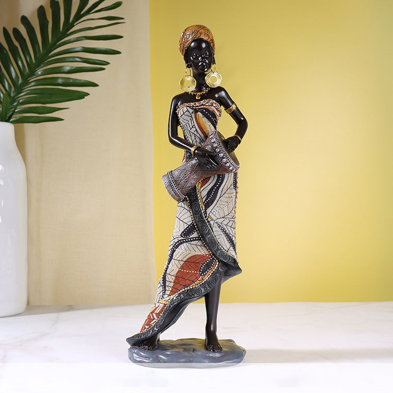Lisslune | African Female Musician Sculpture