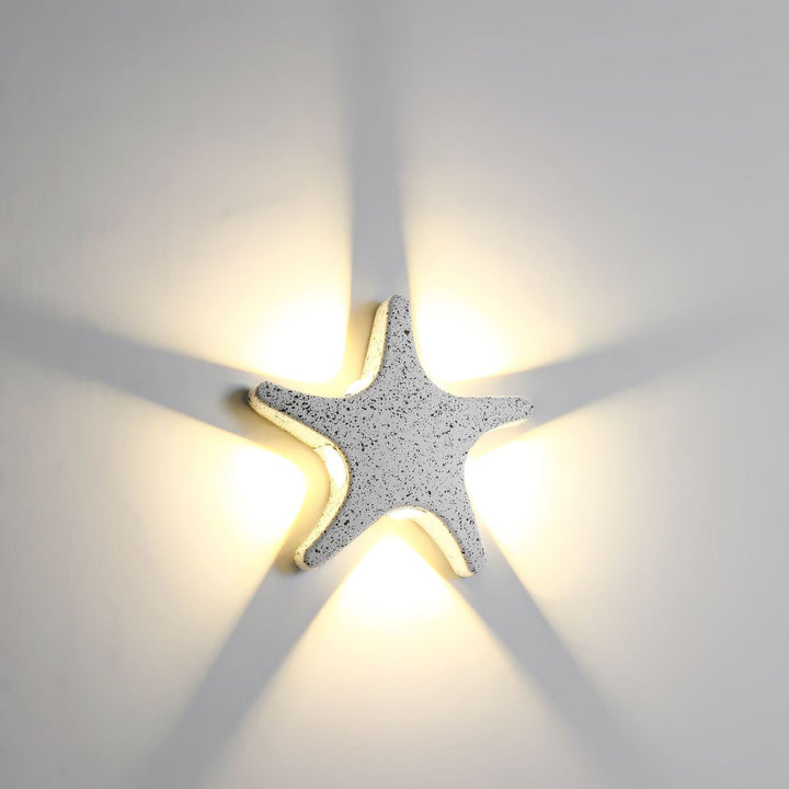 Lisslune | Contemporary Simplicity Aluminum Starfish Design LED Waterproof Wall Lantern Lamp for Outdoor Terrace
