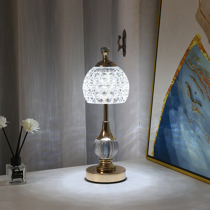 Lisslune | Modern Creative Pineapple Metal Acrylic USB LED Table Lamp for Bedroom