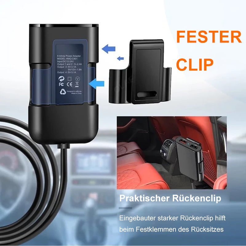 Lisslune | 4 in 1 Car Charger for Back Seats