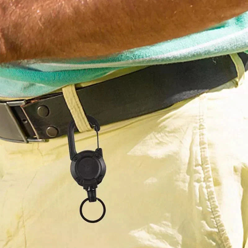 Lisslune | Automatically retractable keychain made of wire rope for outdoor use