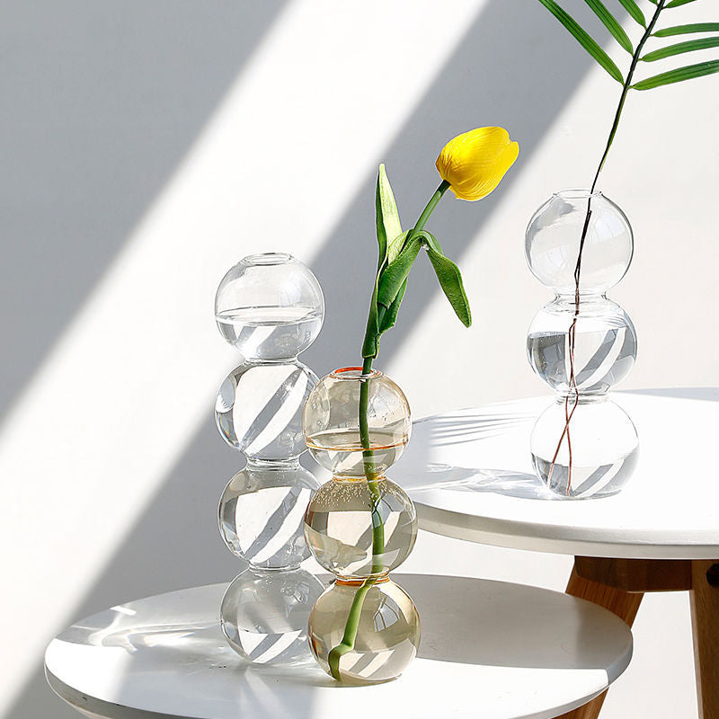 Rynx Retro Glass Spherical Colorful Vase